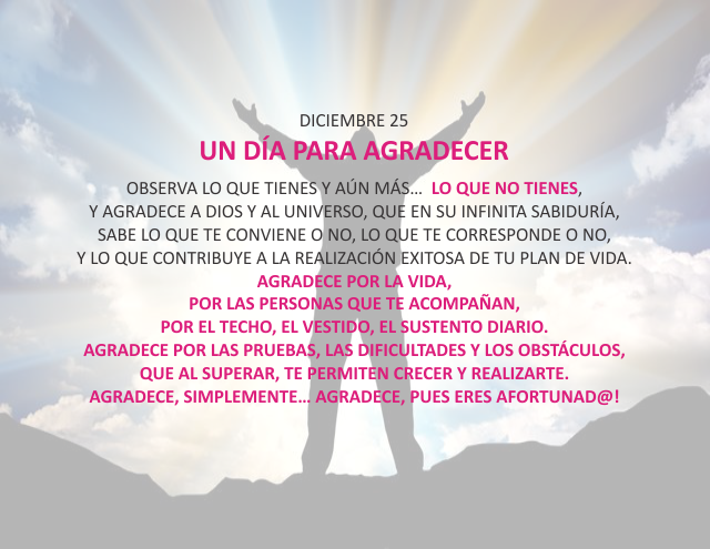 Un día para agradecer